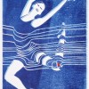 25 Blue Dancer Linocut 27x18cm