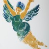 27 Fat Fairy Linocut 23x18cm