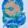 2 Mermaid 2 Linocut 21x15cm